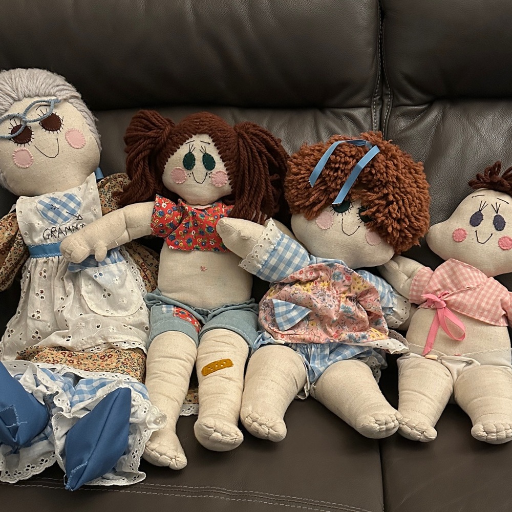 Rare Vintage Handcrafted Family Doll Set by T.A.B.